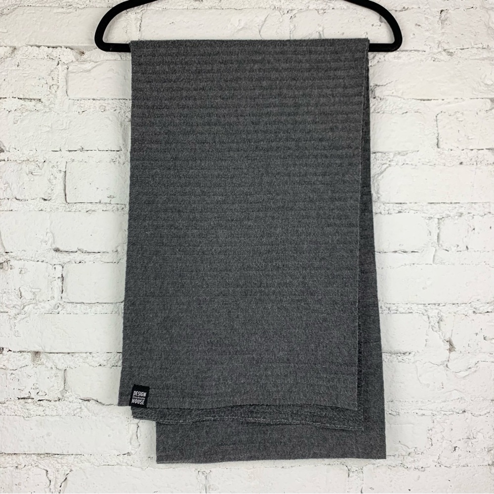 Design House Stockholm Pleece Scarf Grey Ribbed Long